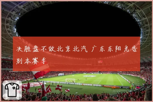 决胜盘不敌北京北汽 广东东阳光告别本赛季